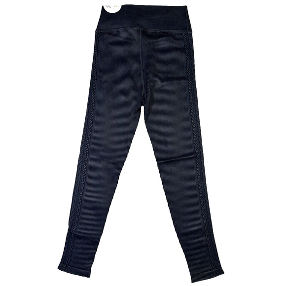 NWT! Aerie Offline Seamless Ribbed 7/8 Hi-Rise Leggings Black Sage Cream XS S L - Picture 4 of 16